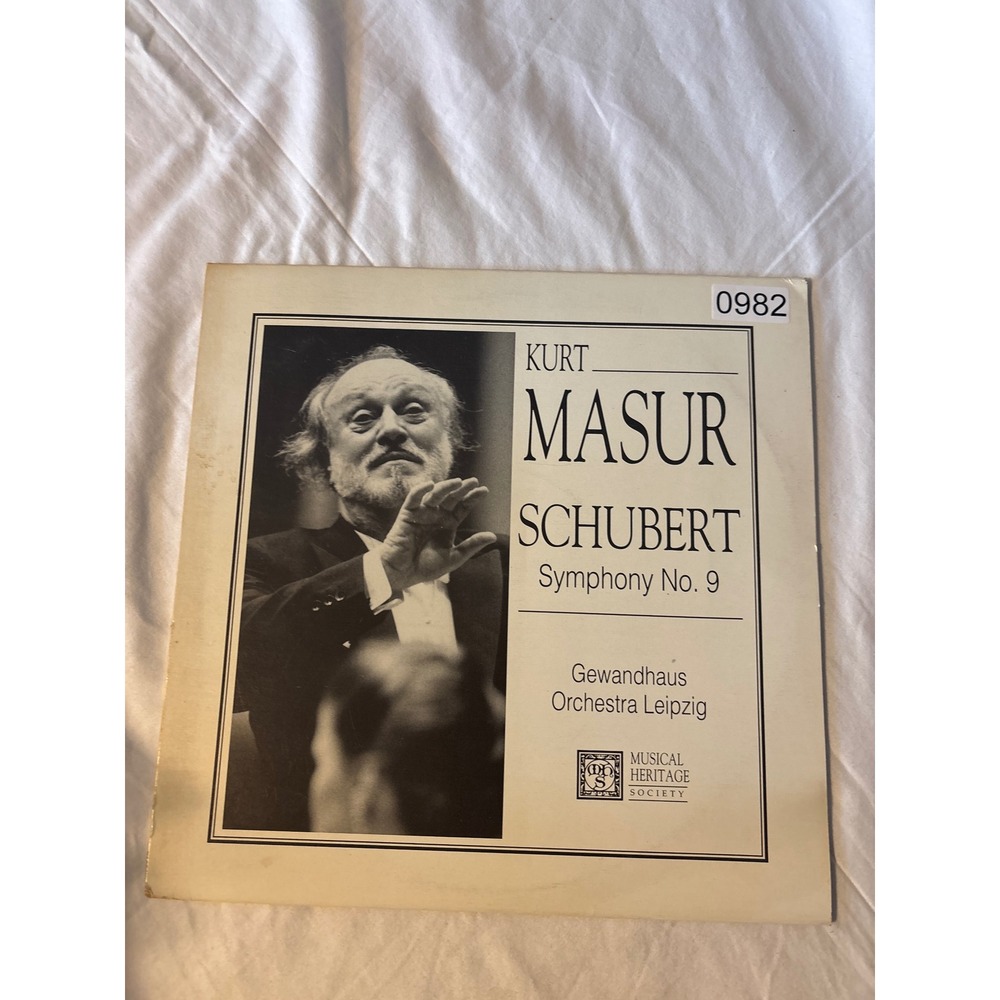 Musical Heritage Society Schubert Symphony 9 Kurt Masur LP Vinyl 12" Good 913367